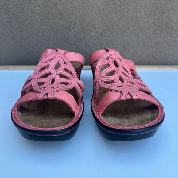 Naot Sandals Coral Womens US 6 EU 37 Leather Slip On Leather Wedge Comfort Pink - Picture 3 of 8